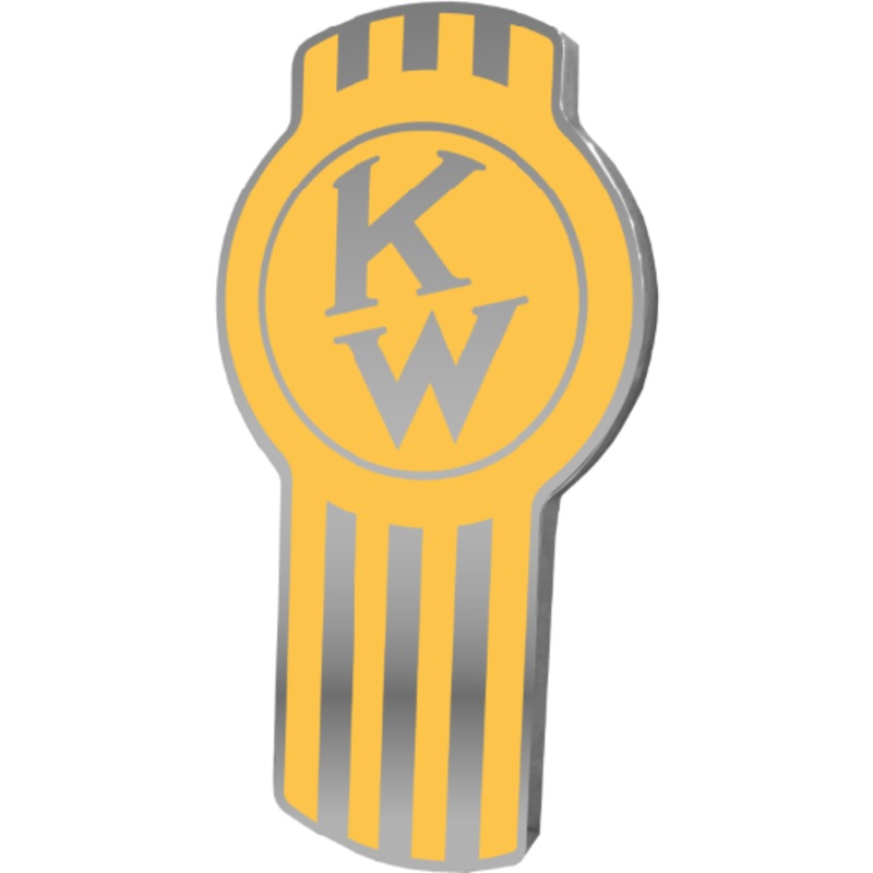 KENWORTH EMBLEM OLD STYLE YELLOW 220