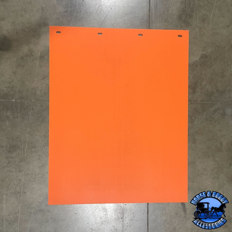 MUD-182430-100 1/4” ORANGE PLASTIC MUDFLAP (24” X 30”) Smooth