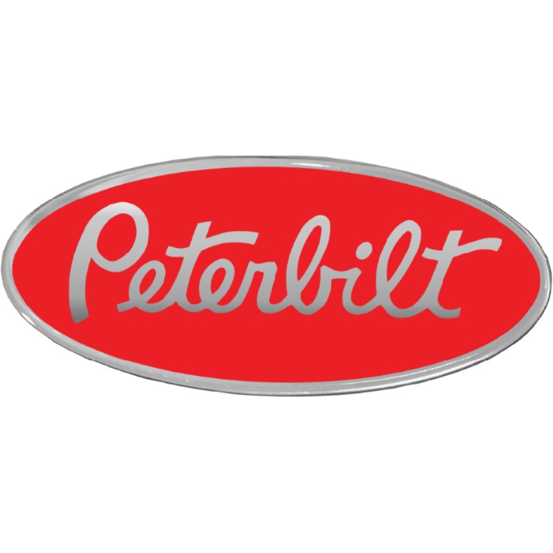 PETERBILT CHROME/RED OVAL EMBLEM 440