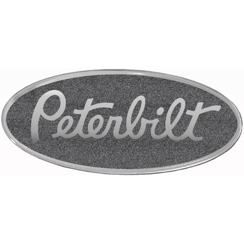 PETERBILT METALLIC BLACK OVAL EMBLEM 195