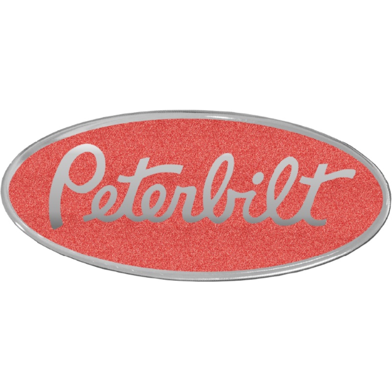 PETERBILT METALLIC RED OVAL EMBLEM 481