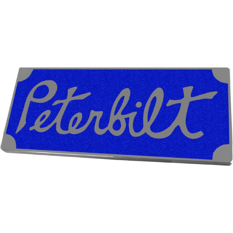 PETERBILT OLD STYLE RECTANGULAR EMBLEM BLUE 647