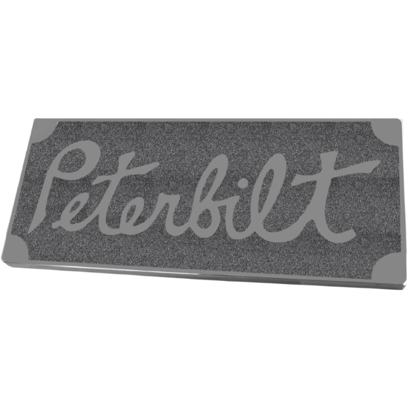 PETERBILT OLD STYLERECTANGULAR EMBLEM METALLIC BLACK 195