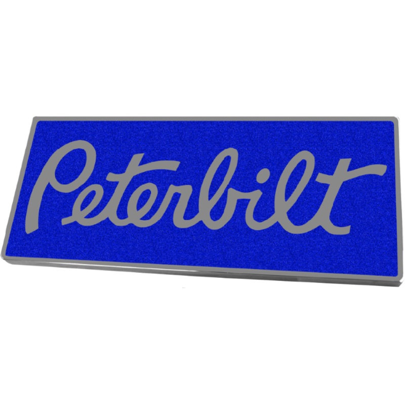 PETERBILT RECTANGULAR EMBLEM BLUE 647