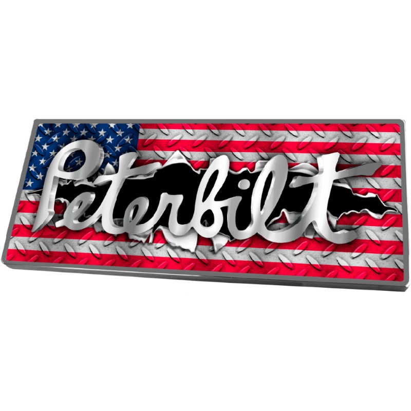 PETERBILT RECTANGULAR EMBLEM USA