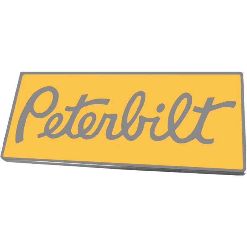 PETERBILT RECTANGULAR EMBLEM YELLOW 220