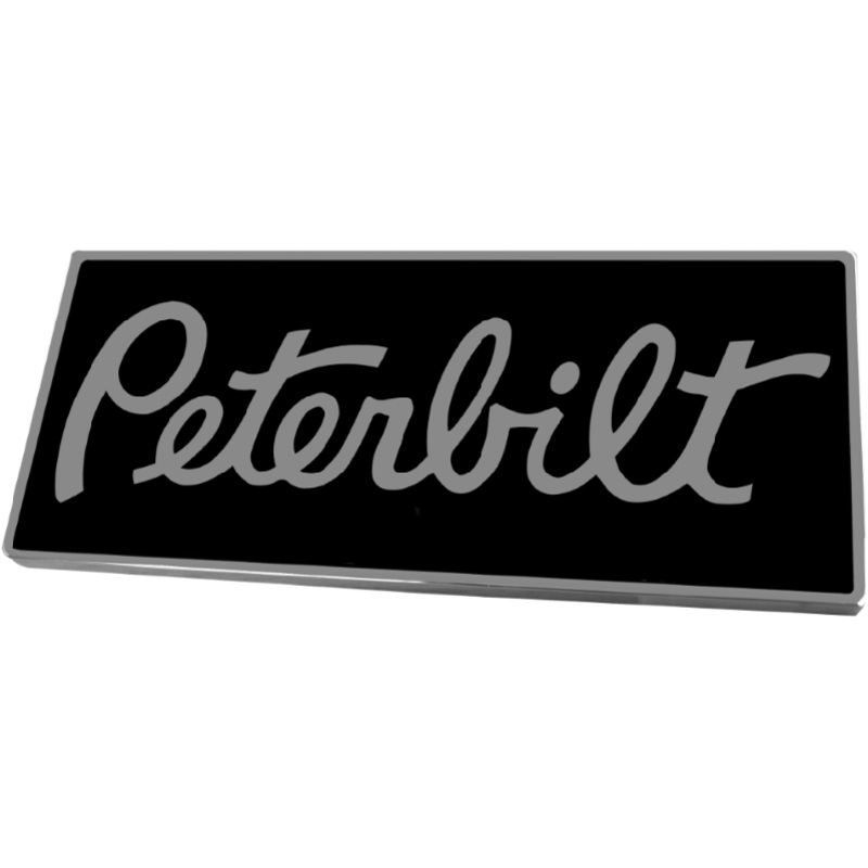 RECTANGULAR PB EMBLEM CHROME/BLACK (190)