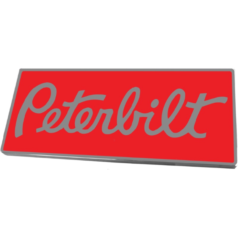 RECTANGULAR PB EMBLEM CHROME/RED 440