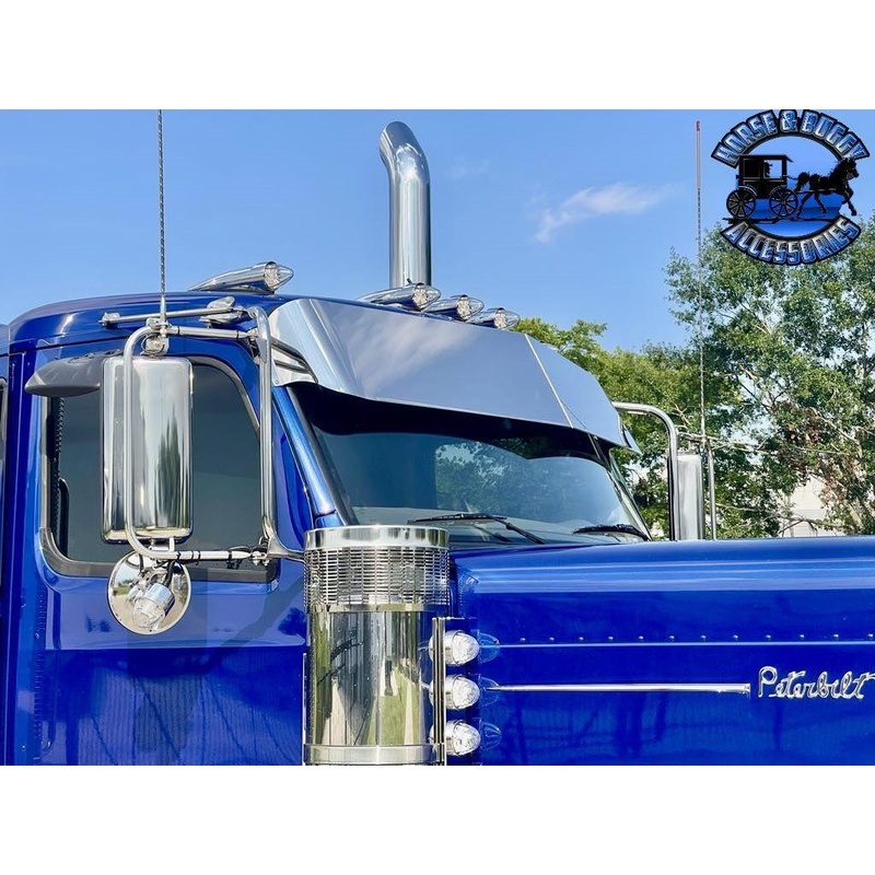 Rollin Low (14 Straight) Visor (Kenworth T680, T880, W990) (Peterbilt 567, 579, 589)  #3005