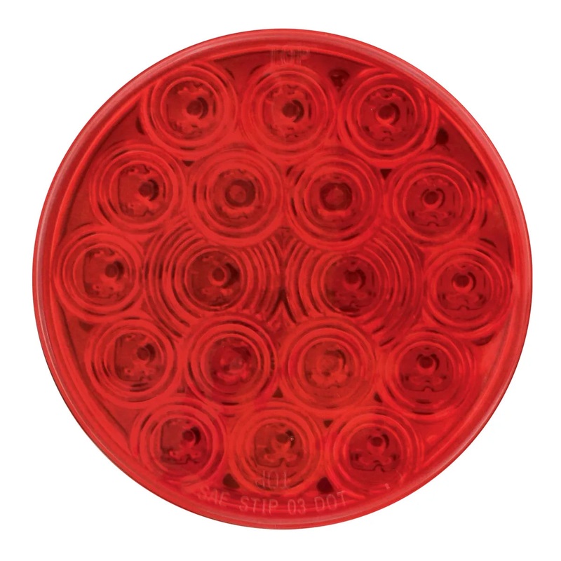 4 FLEET RED/RED 18 LED LIGHT W/ GROMMET & PIGTAIL