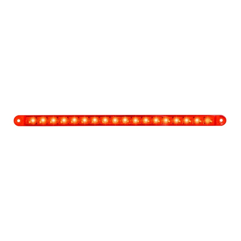 74782 12 PEARL RED/RED 18LED LIGHT BAR, 3 WIRES