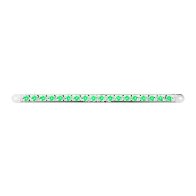 74788 12 PEARL GREEN/CLEAR 18LED LIGHT BAR, 3 WIRES