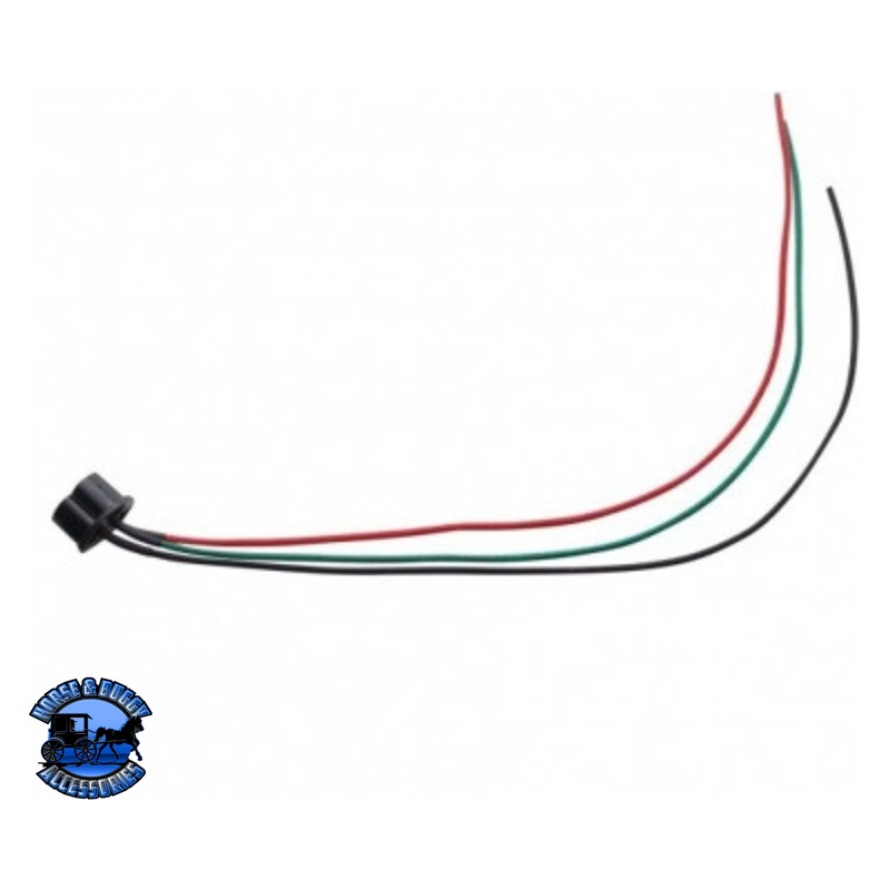 3 CONTACT FEMALE HEADLIGHT PIGTAIL FOR H4 HALOGEN BULB #34222P