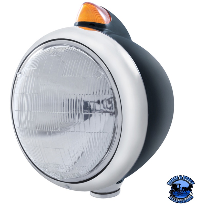 BLACK GUIDE 682-C HEADLIGHT 6014 & ORIGINAL STYLE LED SIGNAL (Choose Color)