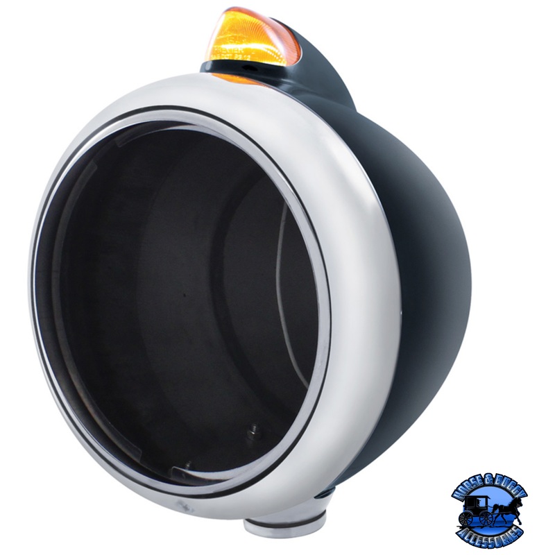 BLACK GUIDE 682-C HEADLIGHT NO BULB WITH ORIGINAL STYLE LED SIGNAL (Choose Color)