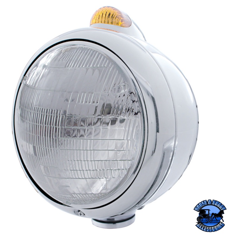 CHROME GUIDE 682-C HEADLIGHT 6014 & DUAL MODE LED SIGNAL (Choose Color)
