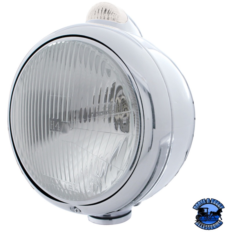 CHROME GUIDE 682-C HEADLIGHT H4 & DUAL MODE LED SIGNAL (Choose Color)