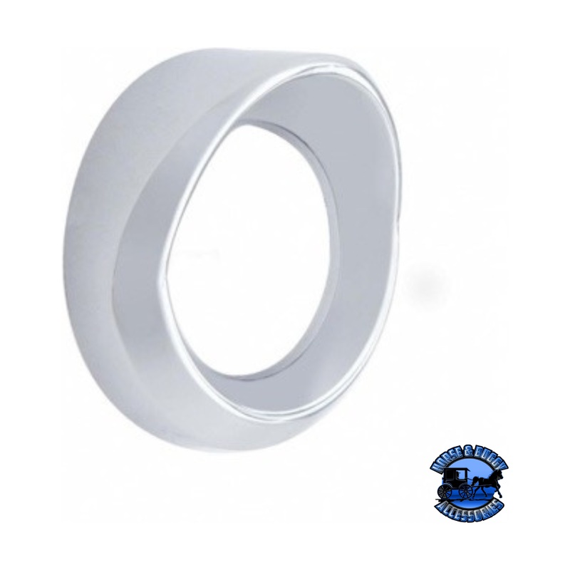 CHROME PLASTIC OIL PRESSURE GAUGE BEZEL FOR PETERBILT 359 (Choose Visor)