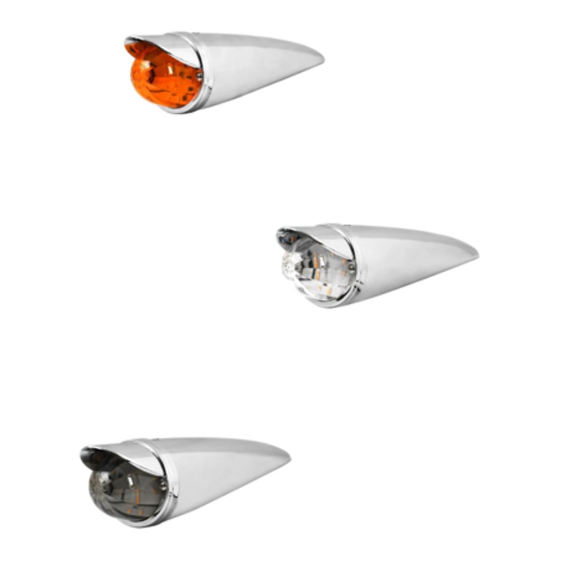 Classic Watermelon LED Cab Light with Chrome Plastic Housing (w/Visor) (Choose Color)