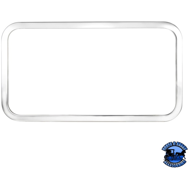 PETERBILT STAINLESS REAR SLEEPER WINDOW TRIM (BULK) #21723B
