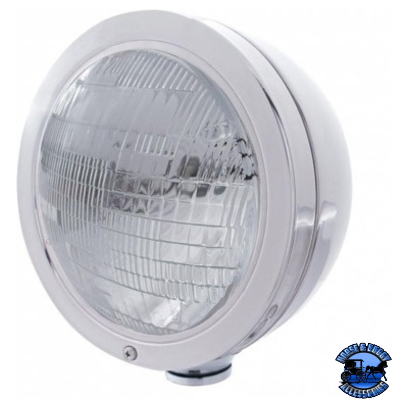 STAINLESS STEEL BULLET CLASSIC HEADLIGHT 6014 BULB #30410