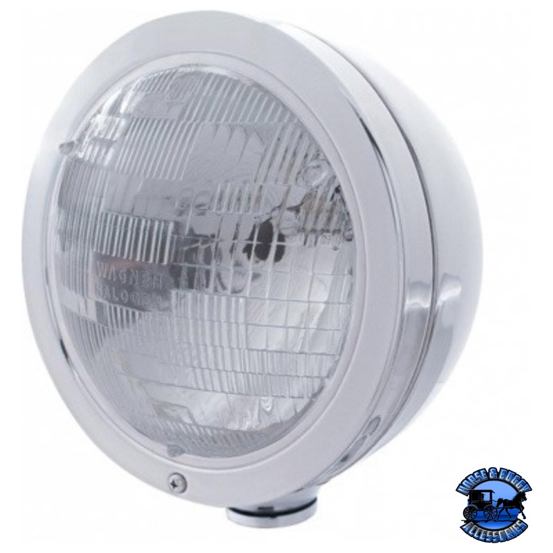 STAINLESS STEEL BULLET CLASSIC HEADLIGHT H6024 BULB #30411