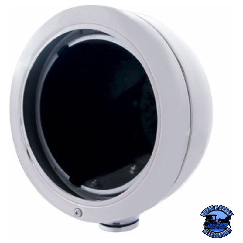 STAINLESS STEEL BULLET CLASSIC HEADLIGHT HOUSING – NO TURN SIGNAL #30409