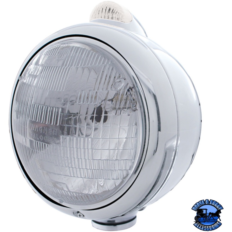 STAINLESS STEEL GUIDE 682-C HEADLIGHT H6024 & DUAL MODE LED SIGNAL (Choose Color)