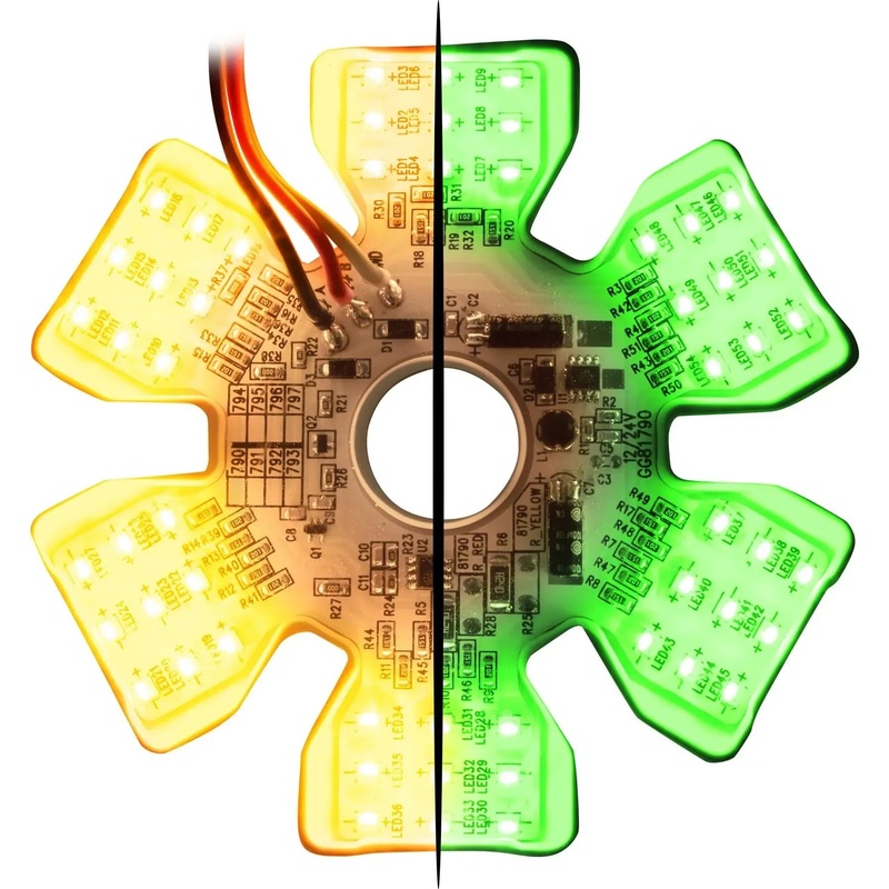 81792 Ultra Thin Hex Air Cleaner Dual Color LED Light (AMBER/GREEN)