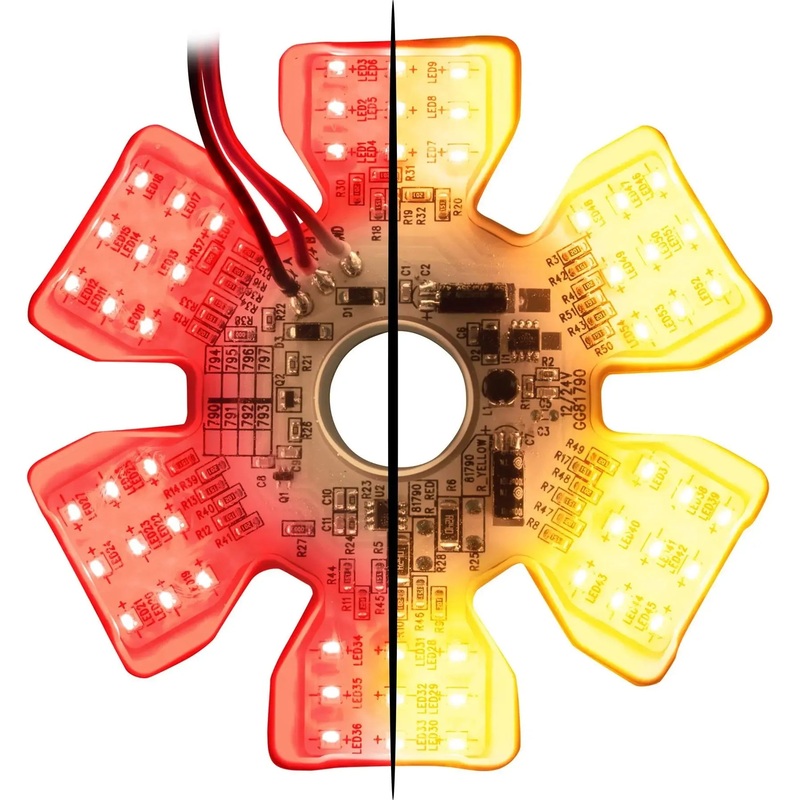 81793 Ultra Thin Hex Air Cleaner Dual Color LED Light (red/amber)