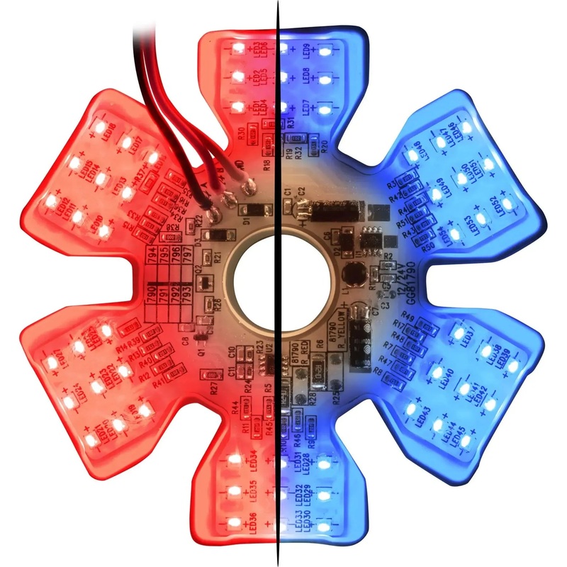 81794 Ultra Thin Hex Air Cleaner Dual Color LED Light (RED/BLUE)