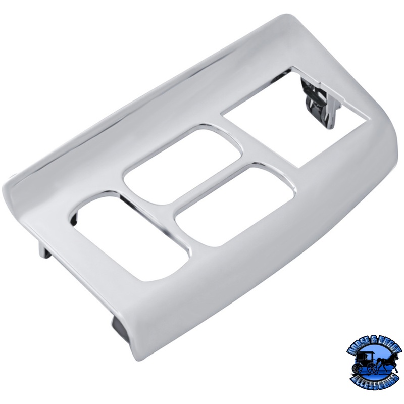 CHROME PLASTIC WINDOW SWITCH PANEL FOR 1999-2010 PETERBILT 387 (Choose Side)