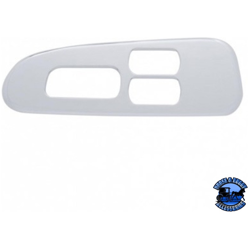 CHROME PLASTIC WINDOW SWITCH TRIM FOR 2008+ PETERBILT 389/388- DRIVER (3 OPENINGS) #41197
