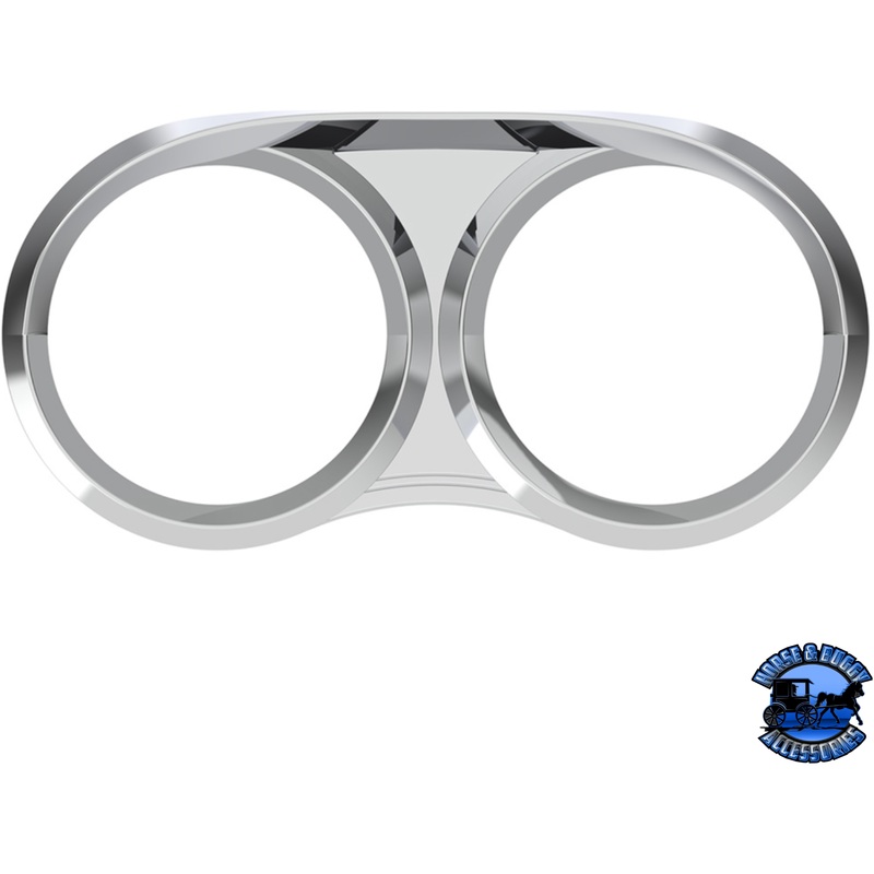 DUAL GAUGE CLUSTER BEZEL WITH VISOR FOR 2006+ PETERBILT #41254