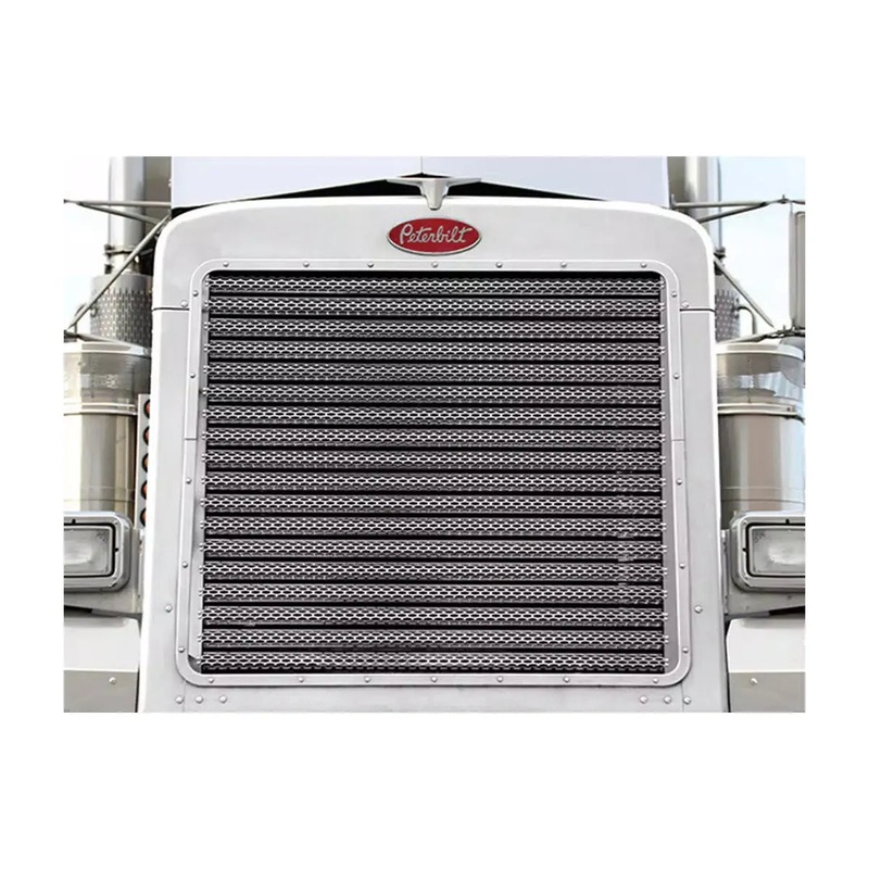 RW-35129 Horizontal Python 18 Bar Grille Inserts W/ Oval Holes for Peterbilt 379 Extended Hood