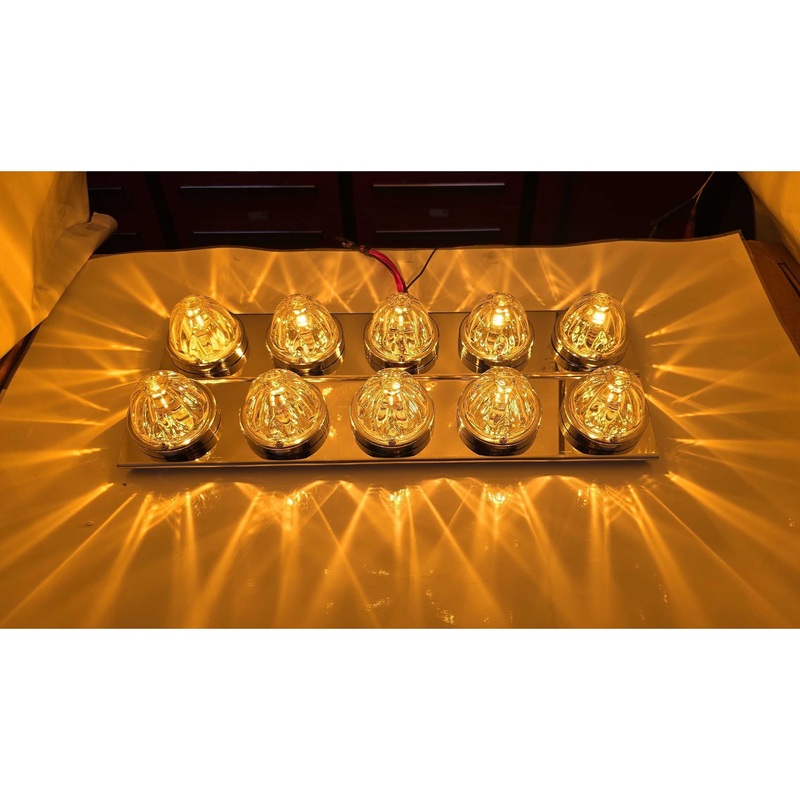 SS-1743 FRONT PETERBILT – Square End Bracket for 15 Air Cleaner – (5) WM Light Holes (SOLD IN PAIRS)