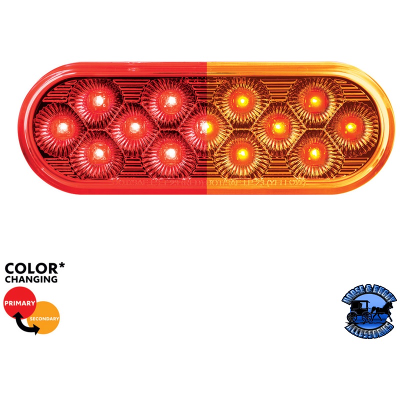 13 LED 6 OVAL DOUBLE FURY LIGHT (Choose Color)