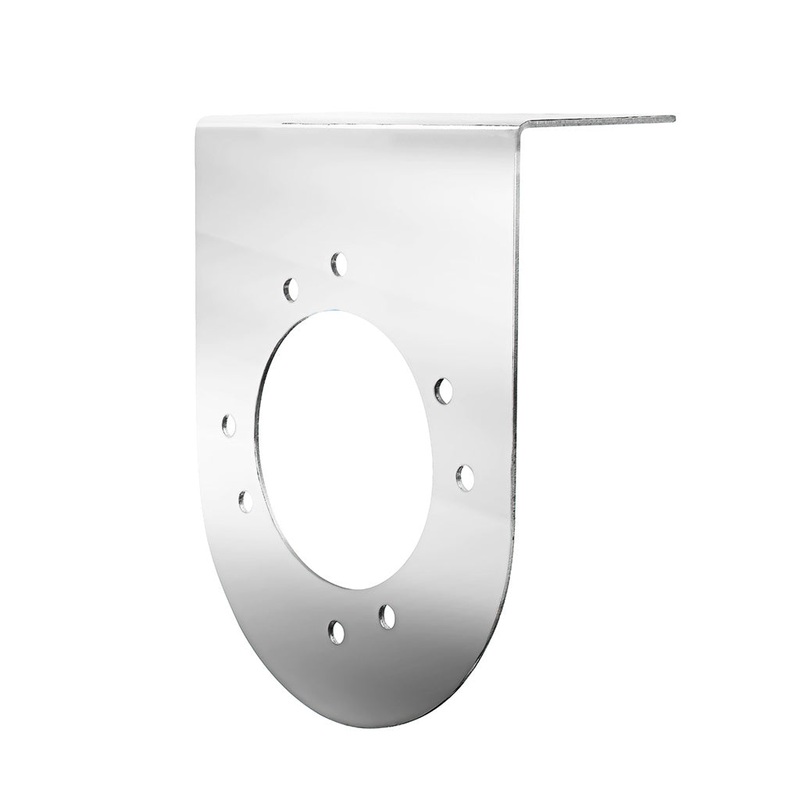 UP-20461  90 degree Stainless Light Bracket With Single 3 Light Cutout