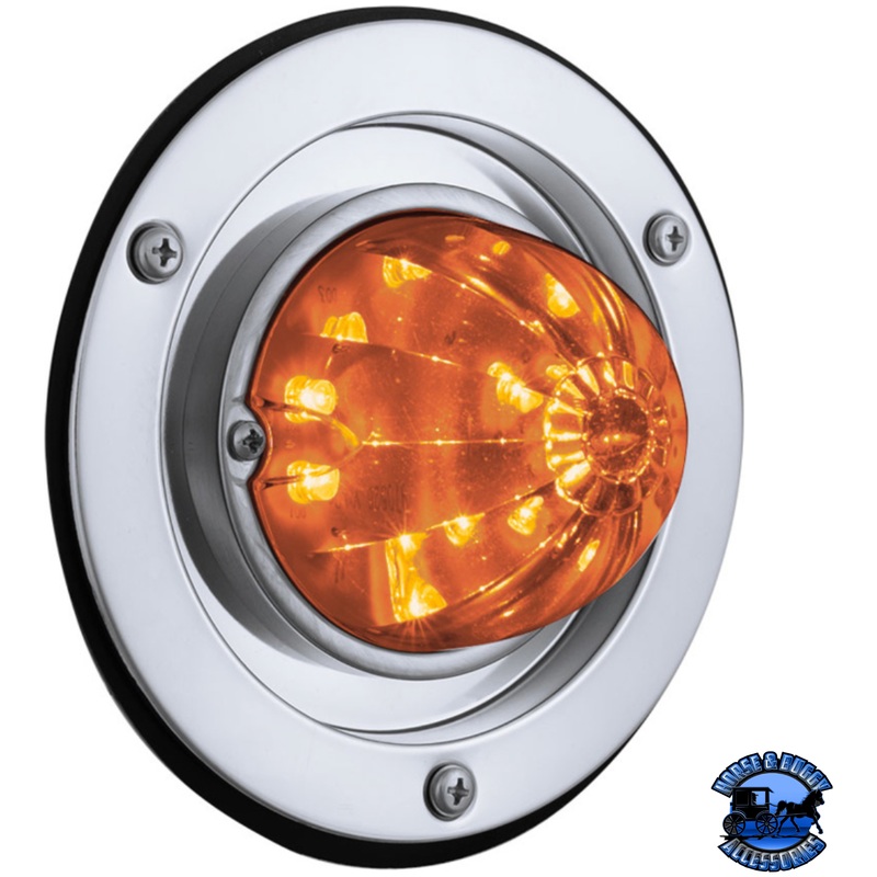 17 LED DUAL FUNCTION WATERMELON LIGHT SLEEPER BUNK KIT WITH 304 STAINLESS STEEL BEZEL (Choose LED Color) (Choose Lens)