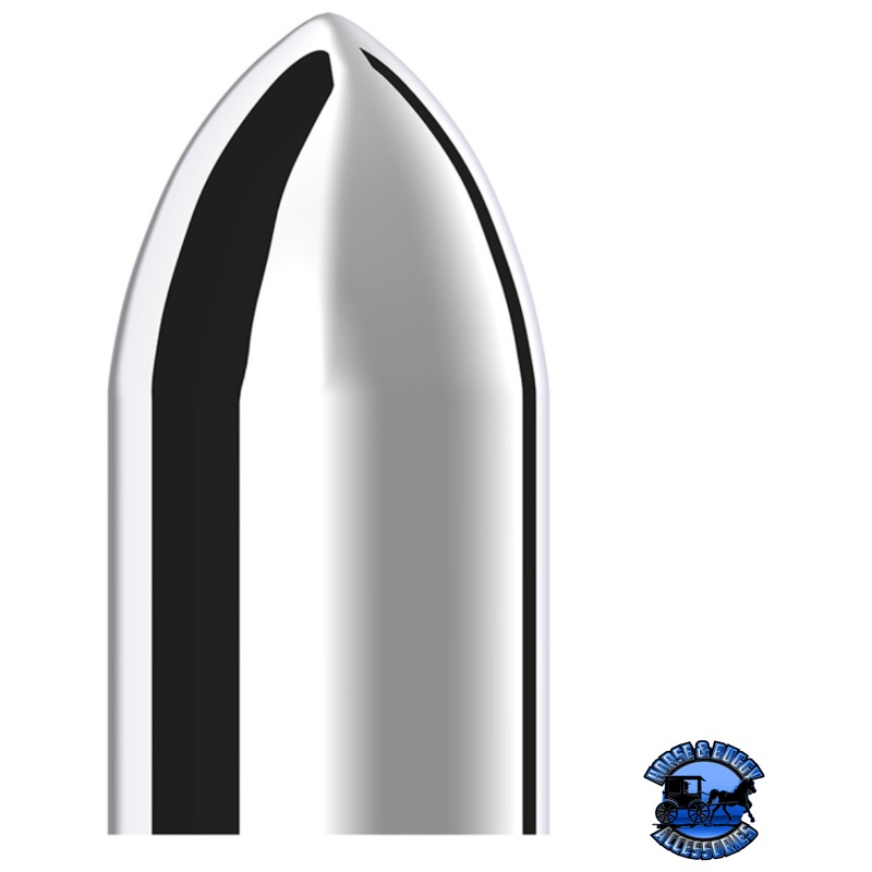 33MM X 3-7/8 CHROME PLASTIC BULLET NUT COVER – THREAD-ON #10564B