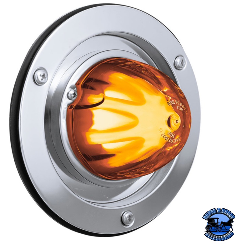 9 LED DUAL FUNCTION GLOLIGHT WATERMELON SLEEPER BUNK KIT WITH 304 STAINLESS STEEL BEZEL (Choose LED Color) (Choose Lens Color)