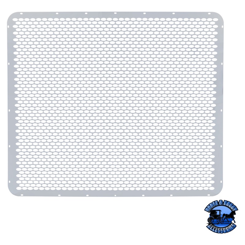 430 STAINLESS GRILLE MESH FOR PETERBILT 379 WITH EXTENDED HOOD – ALTERNATING OVAL HOLES #21061