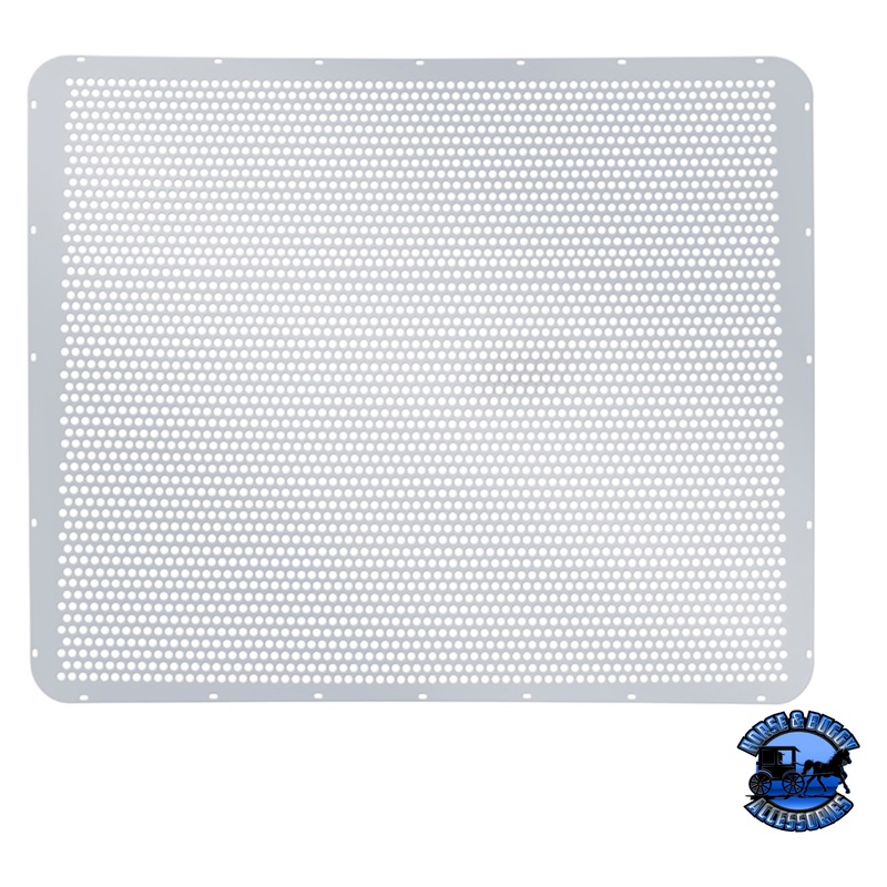 430 STAINLESS GRILLE MESH FOR PETERBILT 379 WITH EXTENDED HOOD – ALTERNATING ROUND HOLES #21063