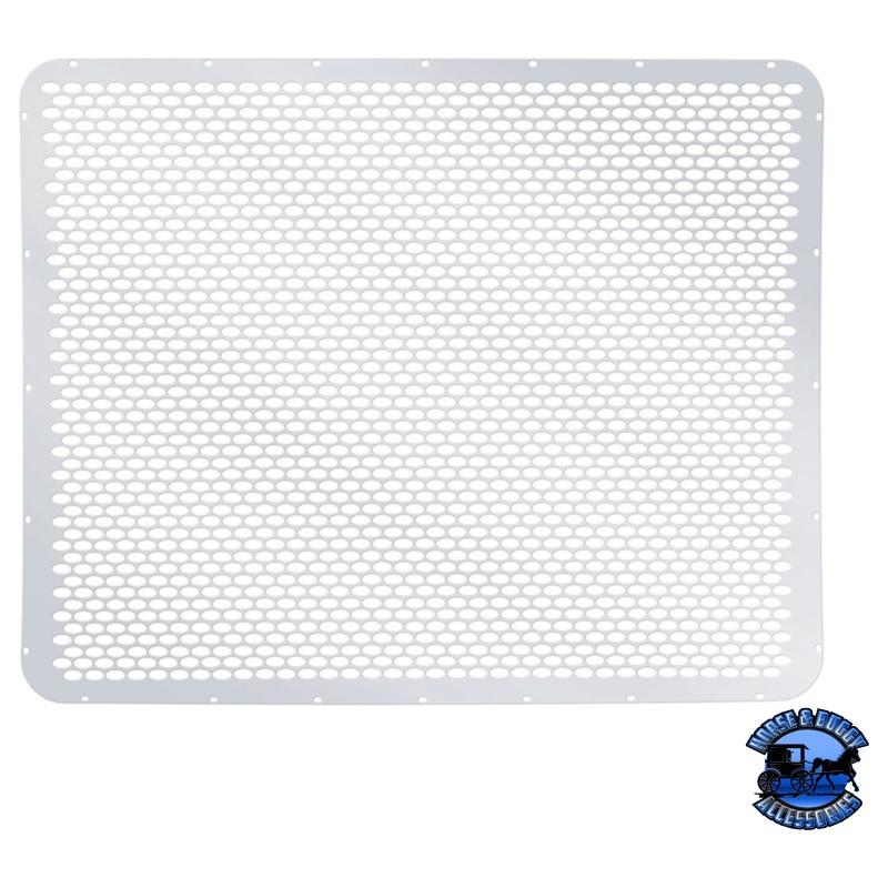 430 STAINLESS GRILLE MESH FOR PETERBILT 379 WITH SHORT HOOD – ALTERNATING OVAL HOLES #21064
