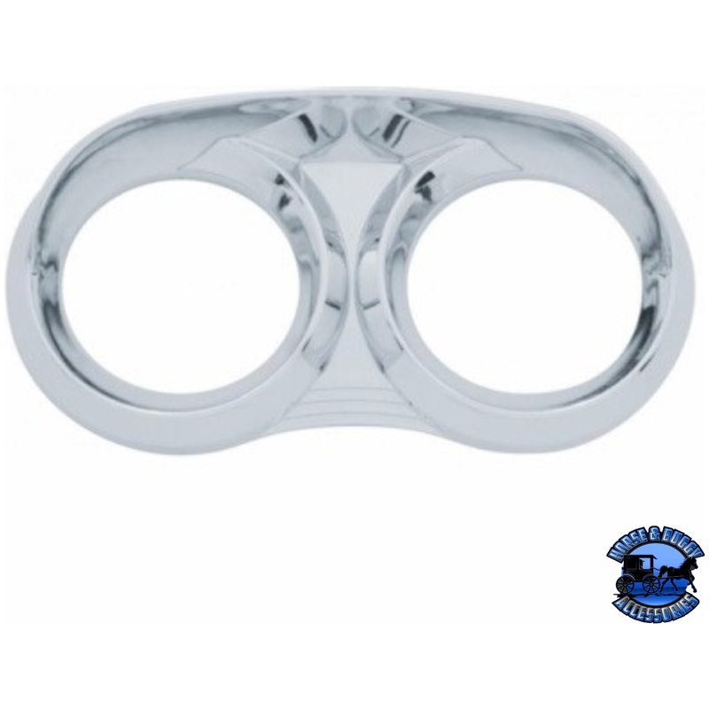 2 GAUGE CLUSTER BEZEL WITH VISOR FOR 2001-2005 PETERBILT 379 & 378 #41712