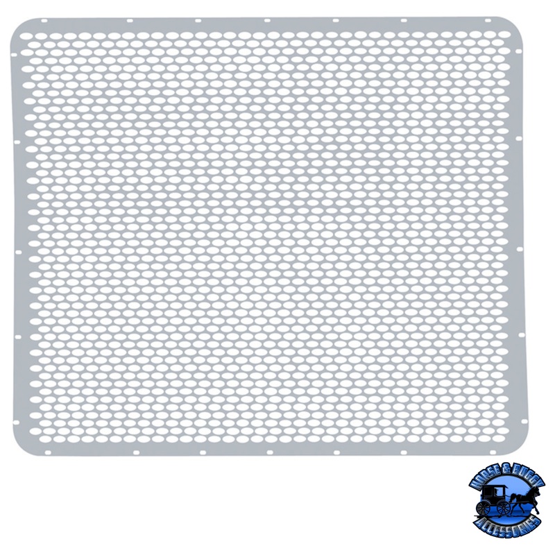 304 STAINLESS GRILLE MESH FOR PETERBILT 379 WITH EXTENDED HOOD – ALTERNATING OVAL HOLES #21151