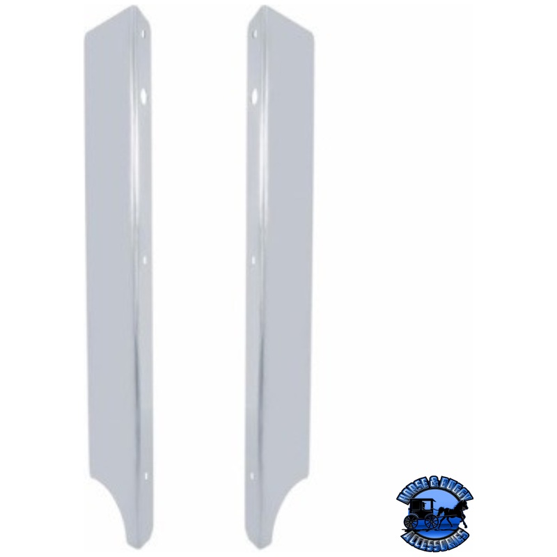 STAINLESS STEEL PETERBILT 379 SIDE GRILLE DEFLECTOR – 4 HEADLIGHT SYSTEM (PAIR) #20695