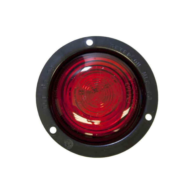 207FR LED Marker/Clearance PC-Rated, Round AMP w/Flange 2.5