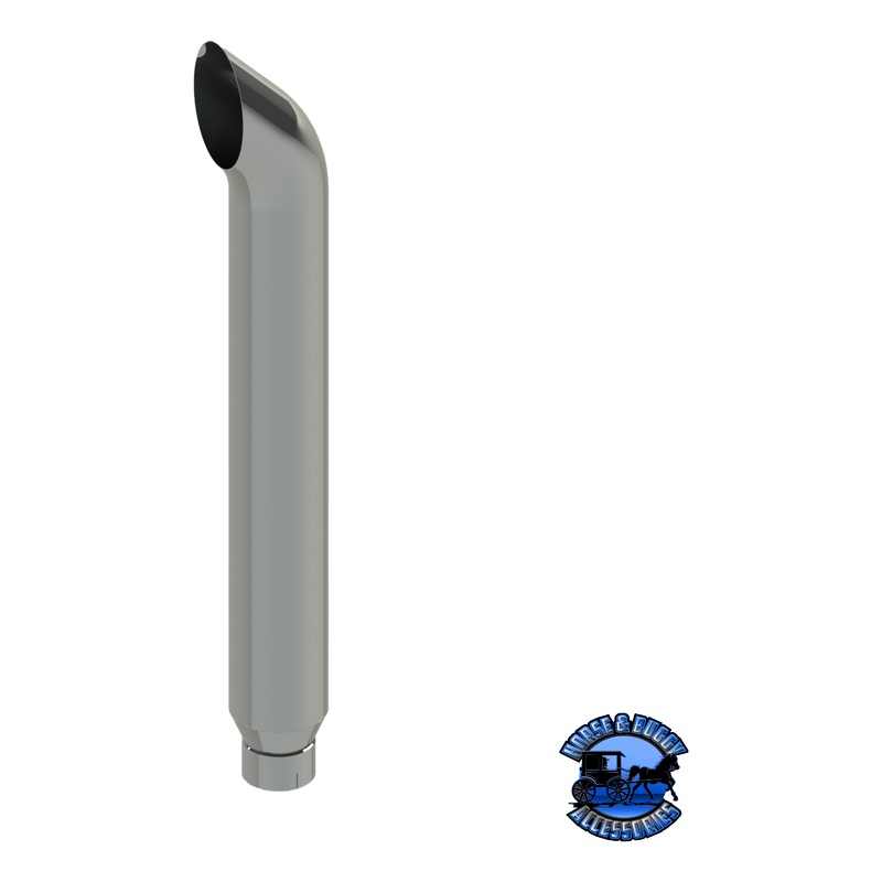 608D-064-1103 8×64 West Coast Curved Exhaust Stack – Reduced to 5 and Expanded ID