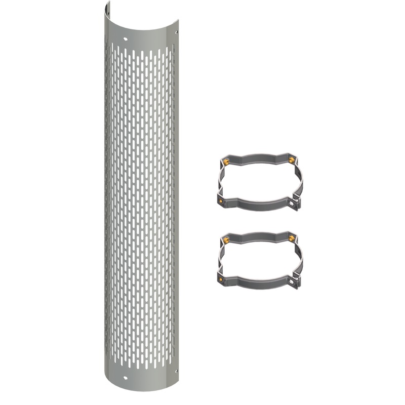 HSL06-048-5103  6 Vertical Slot Perforated Heat Shield – Chrome
